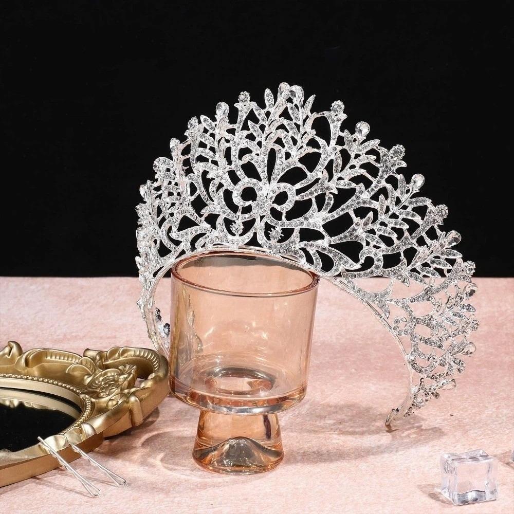 

Корейский стиль Барочная хрустальная корона Обруч для волос Круглые тиары Изысканные металлические княжеские короны Подарок для девочек StyleC