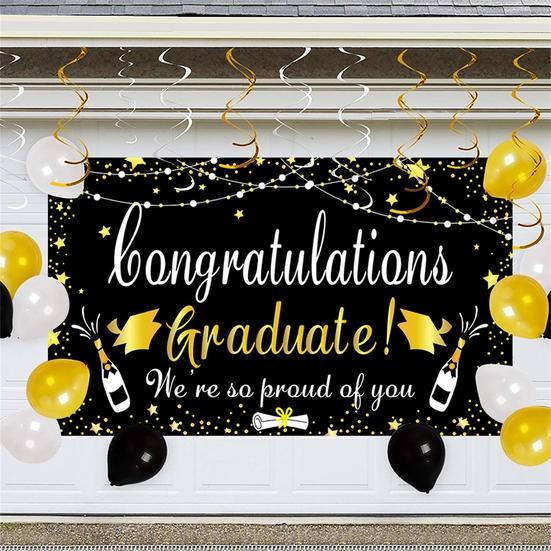 Graduation Banner Reusable Foldable for Classroom