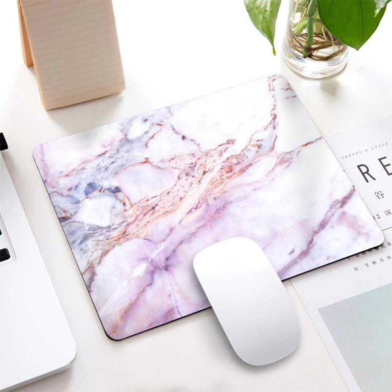 22cm*18cm*0.3cm Mouse Pad Rubber + Cloth Marble Pattern Non-slip Game Pad