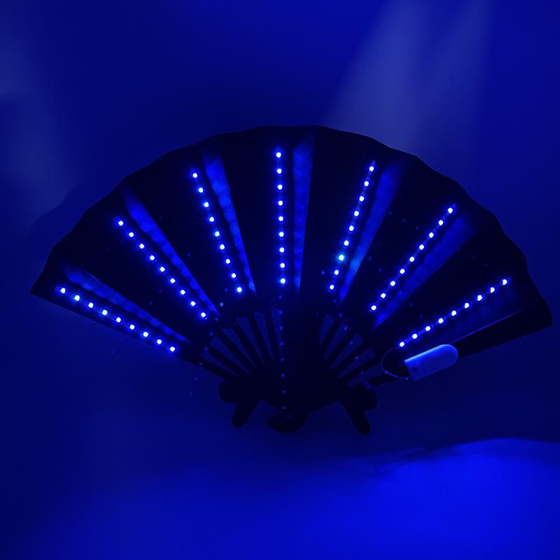 10-Inch LED Luminous Folding Dance & Disco Fan for Bodybuilding, Bars, and KTV Atmosphere