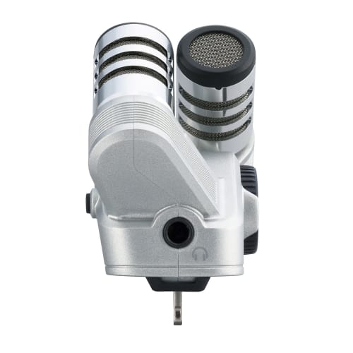 ZOOM iQ6 iPhone Microphone, External XY Stereo Microphone for Smartphones, Silver, Lightweight and Compact, Lightning Connector Compatible, Can be Use