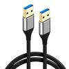 USB 3.0 Male-to-Male Data Cable for Hard Drive Enclosures, Heatsinks, and Set-Top Boxes - Stable Bidirectional Transmission