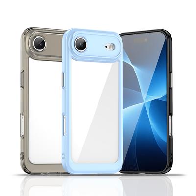 Pour Coque iPhone 17 Air Pour Apple iPhone 17 Air iPhone 17 Pro Max Housse TPU Transparent PC + Silicone Antichoc Housse de Téléphone Protectrice
