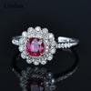Lindon Classic Copper Alloy Zircon Ring Ladies Jewelry Wedding Promise Party Gift