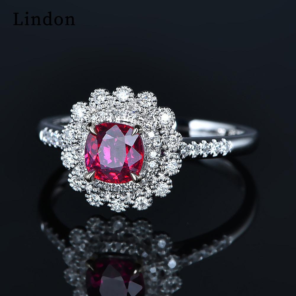 Lindon Classic Copper Alloy Zircon Ring Ladies Jewelry Wedding Promise Party Gift