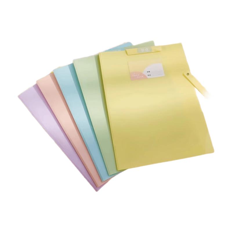 San Nian Er Ban Cream PP Rotary Swing Clip Folders, 5-Pack