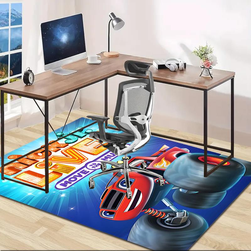 1pc Blaze and the Monster Machines (2) Design Area Rug - Non-Slip, Soft & Cozy Floor Mat for Living Room, Bedroom, Office - Indoor/Outdoor Decorative