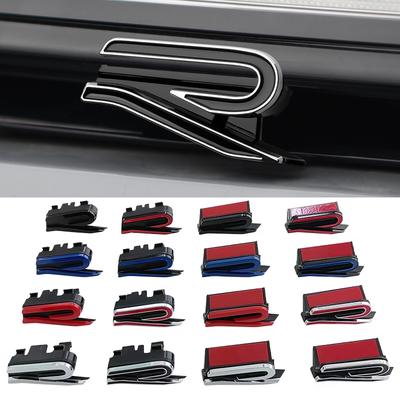 3D ABS Car Front Grille Emblem Badge for Volkswagen RLine BNR6 Golf 5 6 7 8 GTI Touareg Passat Polo Jetta Tiguan Beetle Accessories R4W