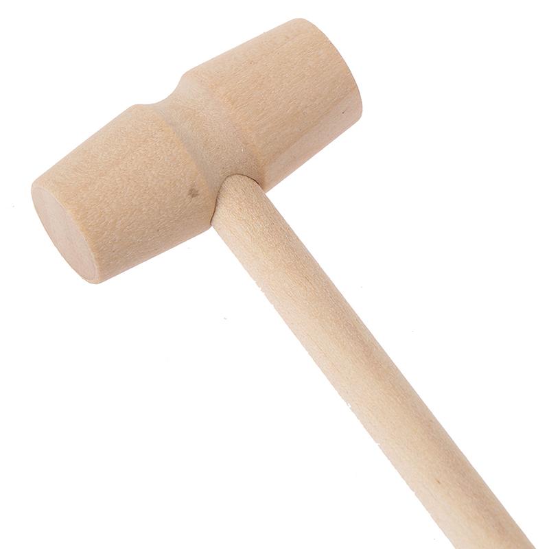 1Pc Leather Wooden Hammer Toy Crab Lobster Mallet Beating Gavel For Kid