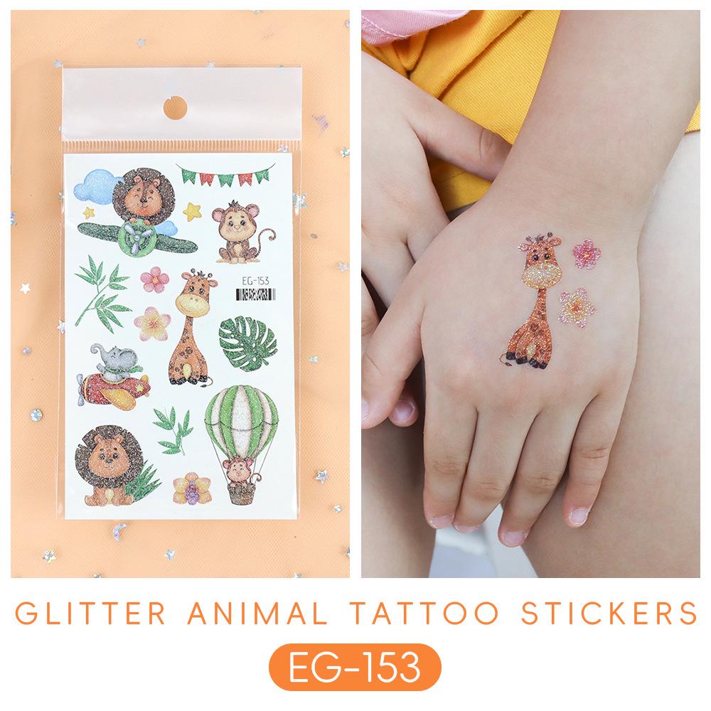 2023 Ruikalong Su Geçirmez Parıltılı Deniz Hayvanı Karikatür Dövme Çıkartmaları Çocuklar İçin