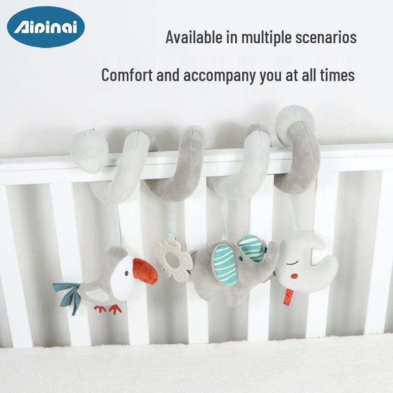 Gray Animal Baby Bed Hanging Toys for Trolley or Nursery