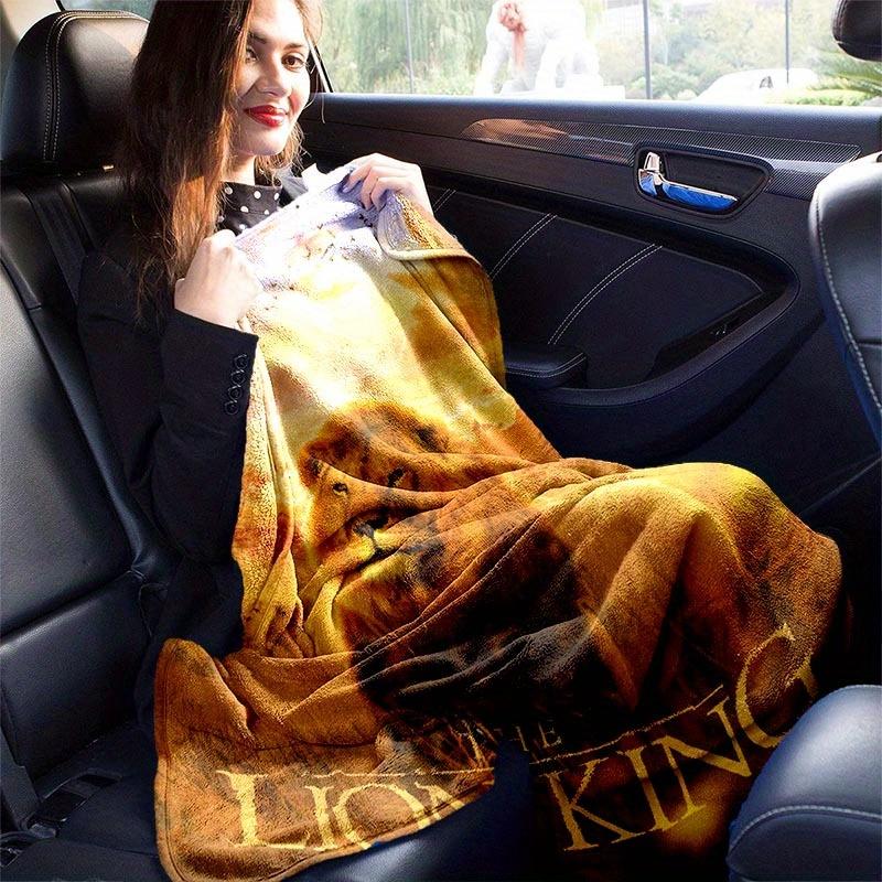1pc The Lion King Printing Blanket - Soft, All-Season Throw for Living Room, Bedroom,Personalized Gift with Adorable Cartoon Design