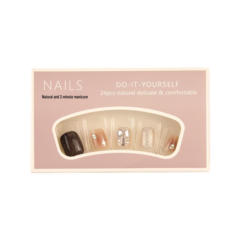 Xiaohongshu Hot Selling Short Style Glitter Diamond Manicure Nail Patches