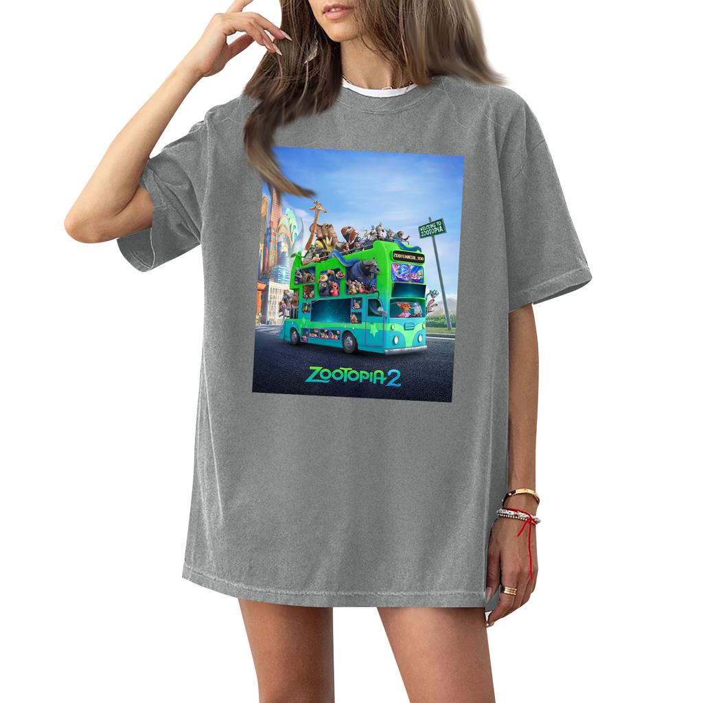 Women's Casual Fashion Round Neck Printed Short Sleeve T-Shirt Top