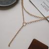 Europe, America, Retro Exaggerated Round Geometric Ring Necklace Women, Fashion Personality Hip-hop Long Necklace