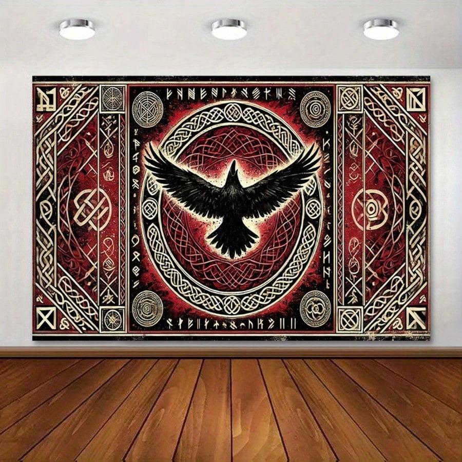 Mysterious Formation and Eagle Printed Tapestry Hippie Wall Wallpaper Bohemian Wall Wallpaper Mandala Home Decoration