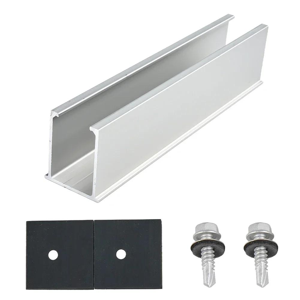 

Кронштейн для модуля солнечной панели, рельсовый трапециевидный профиль для крепления фотоэлектрических систем на крыше, направляющая для кронштейна 20 мм, аксессуары для солнечной системы