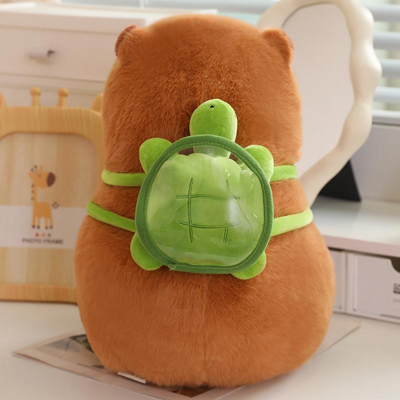 Capybara Stuffed Plush Toys Turtle Backpack Dolls Cute Capybara Plushies Animal Cushions Pillows Companionship Gifts