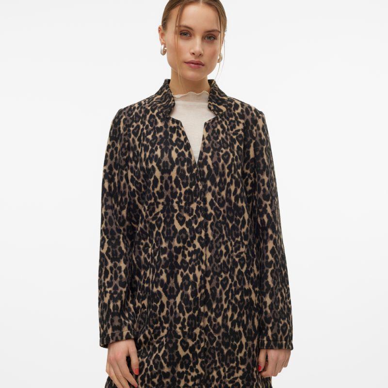 Manteau sepia tin vmbrushedkatrineleo 10288828 4355 Femme VERO MODA