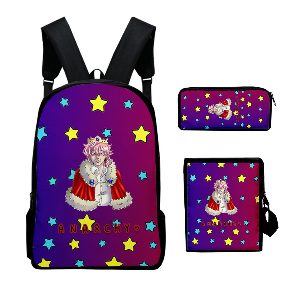 Classic Popular Technoblade 3D Print 3pcs/Set Pupil School Bags Laptop Daypack Backpack Inclined Shoulder Bag Pencil Case