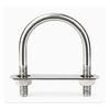 M6 M8 304 Stainless Steel U Type Bolts with Plate Nuts Round U Shape Pipe Clamp Clip U Type Tube Holder Fixed Buckle 2mm Plate