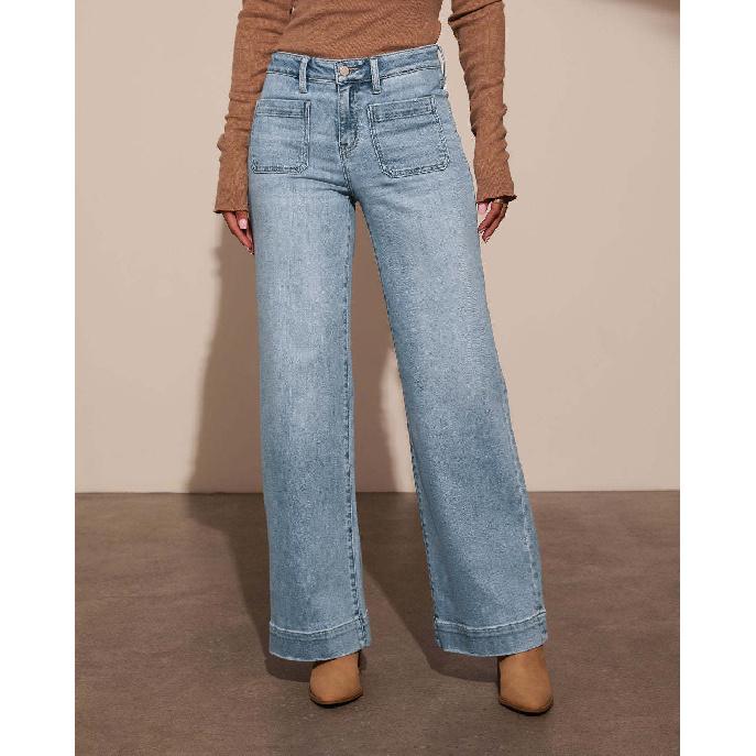

2026 Women s High-Waisted Jeans Spring New Slimming Wide-Leg Vintage Style Straight Pants XXL
