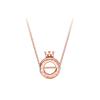 Rose Gold Crown Necklace Women Necklace B801541-45