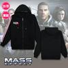 Bluza dla fanów gry Mass Effect Zimowa z polarem Długi rękaw Bluza z kapturem dla nastolatków