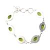 Peridot Gemstone 925 Sterling Silver Jewelry Handmade Bracelet 8.5" Gift For Mom RB-3-9