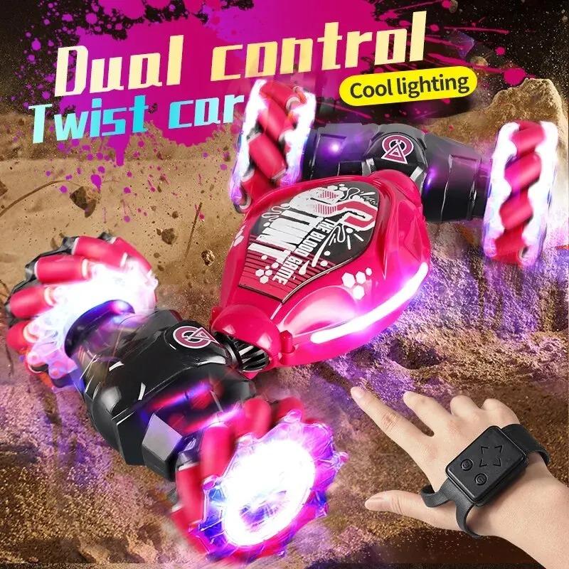 Stunt RC Car 4WD Remote Control Drift Car With Music Led Lights1:16 Gesture Induction 360° Rotating Climbing Car Electronic Toy