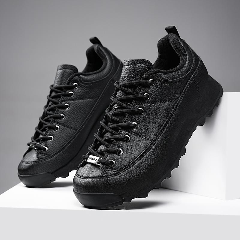 Fashion Outdoor Leather Mens Sneakers Fashion Trend Casual Shoes Leisure Walk Male Treking Footwear Travel Tenis Masculino Walking Shoes