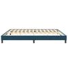 Box Spring Bed Without Mattress Dark Blue 200 X 220 Cm Velvet