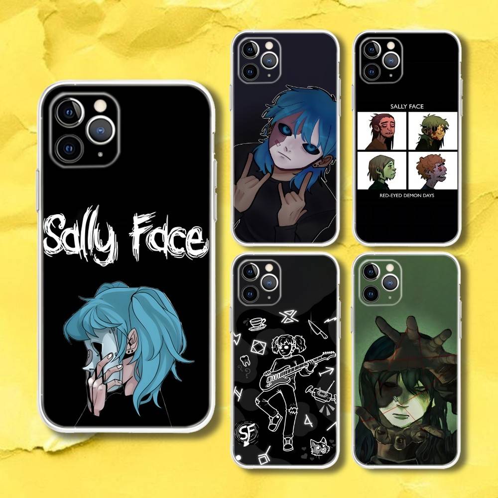 S-Sally Face Game Sal Phone Case For iPhone 17,16,15,11,12,14,13 Pro Max Plus Mini X,XS,XR,7,16E Air Transparent Cover Fundas