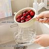 Drain Basket Double-Layer Vegetable Sink with Handle Fruit Bowl Comfortable Grip Strainer for Kitchen