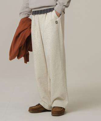 One-Pleat Semi-Wide Fit Sweatpants Oatmeal