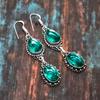 Indicolite Tourmaline Gemstone Jewelry Handmade 925 Sterling Silver Earring For Christmas Gift