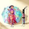 Harajuku Girls Portable 3 Folds Umbrella Portable Windproof Folding Rain Umbrella For Travel Outdoor Sun Protection Travel Outdoor Gift