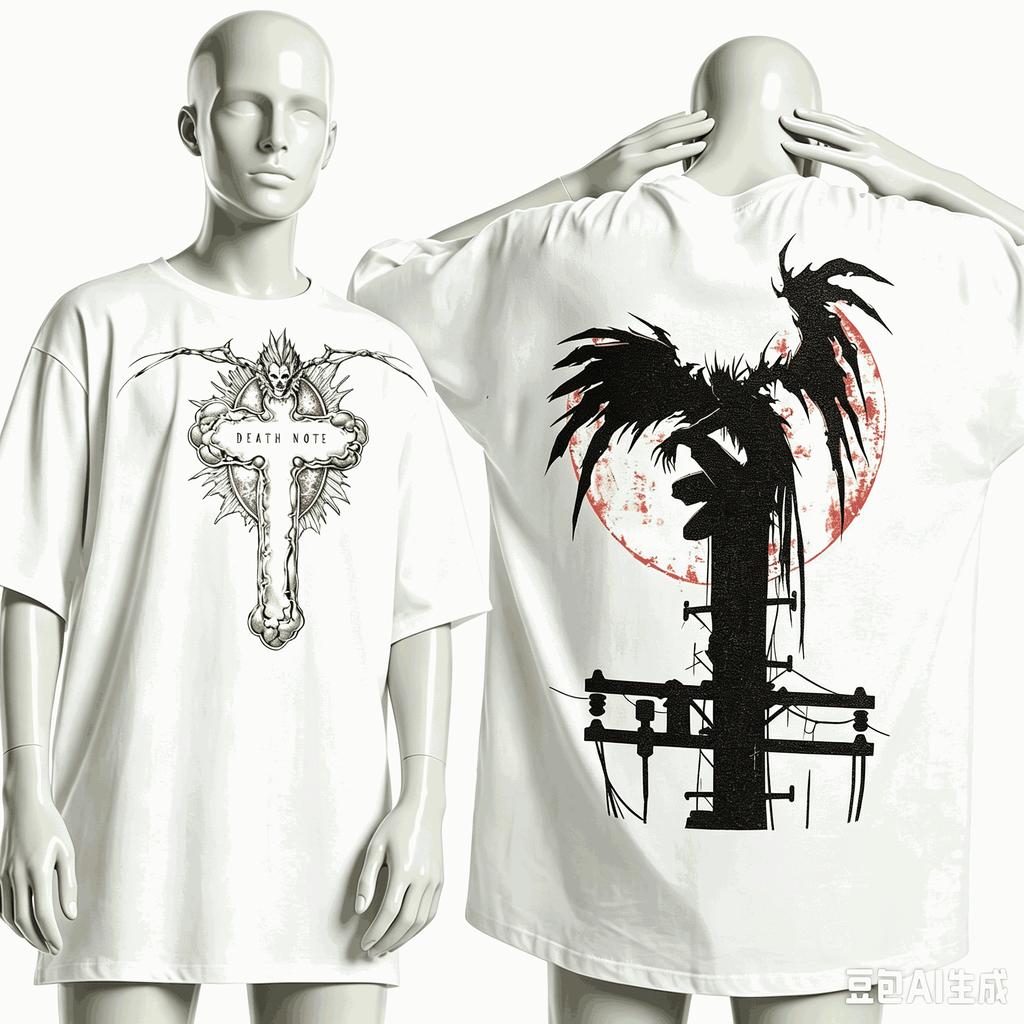 חולצת טי לאוהבי אנימה Death Note האראג'וקו כותנה דגם חדש רחוב גבוה רטרו אוברסייז יוניסקס pro
