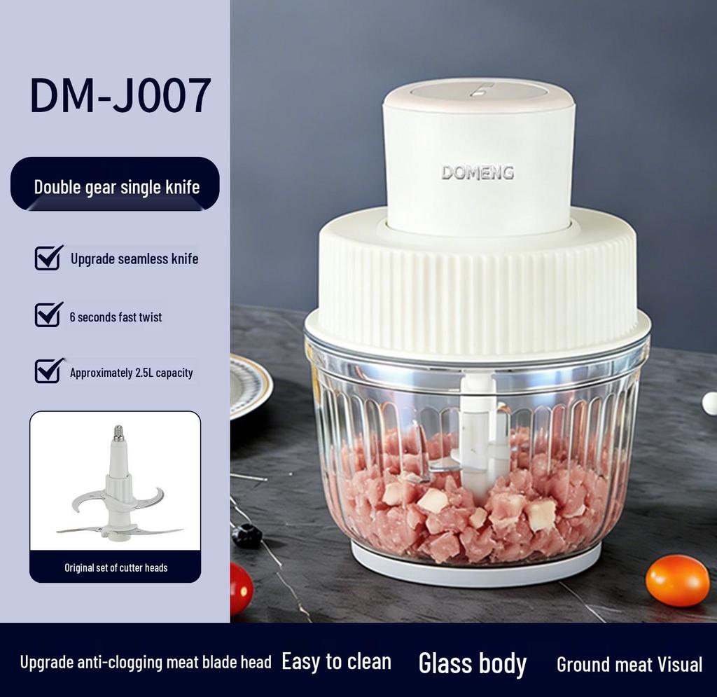 CROSS 110V Hochleistungs Elektrischer Fleischwolf & Hackfleischwolf aus Edelstahl mit Doppelgeschwindigkeit - Multifunktionaler Food Processor für den Heimgebrauch