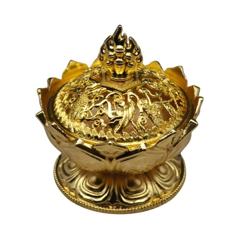 Incenses Burners Incenses Cone Holder Lotuses Cone Incenses Burners Metal Censers Home Table Ornament Incenses Seat