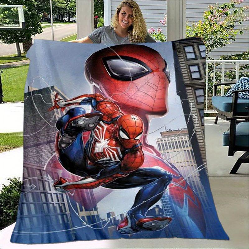 Spider-man Cute Printed Blanket Rectangular Soft Comfortable Modern Style Polyester