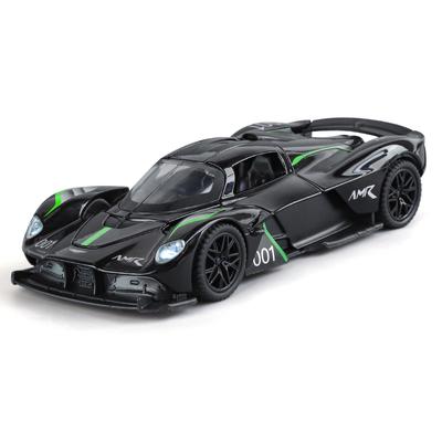 1/32 Aston Martin Valkyrie Legierung Sportwagenmodell Druckguss Metall Rennwagen Fahrzeuge Modell Sound und Licht Simulation Sammlung Kinder Spielzeug Geschenk