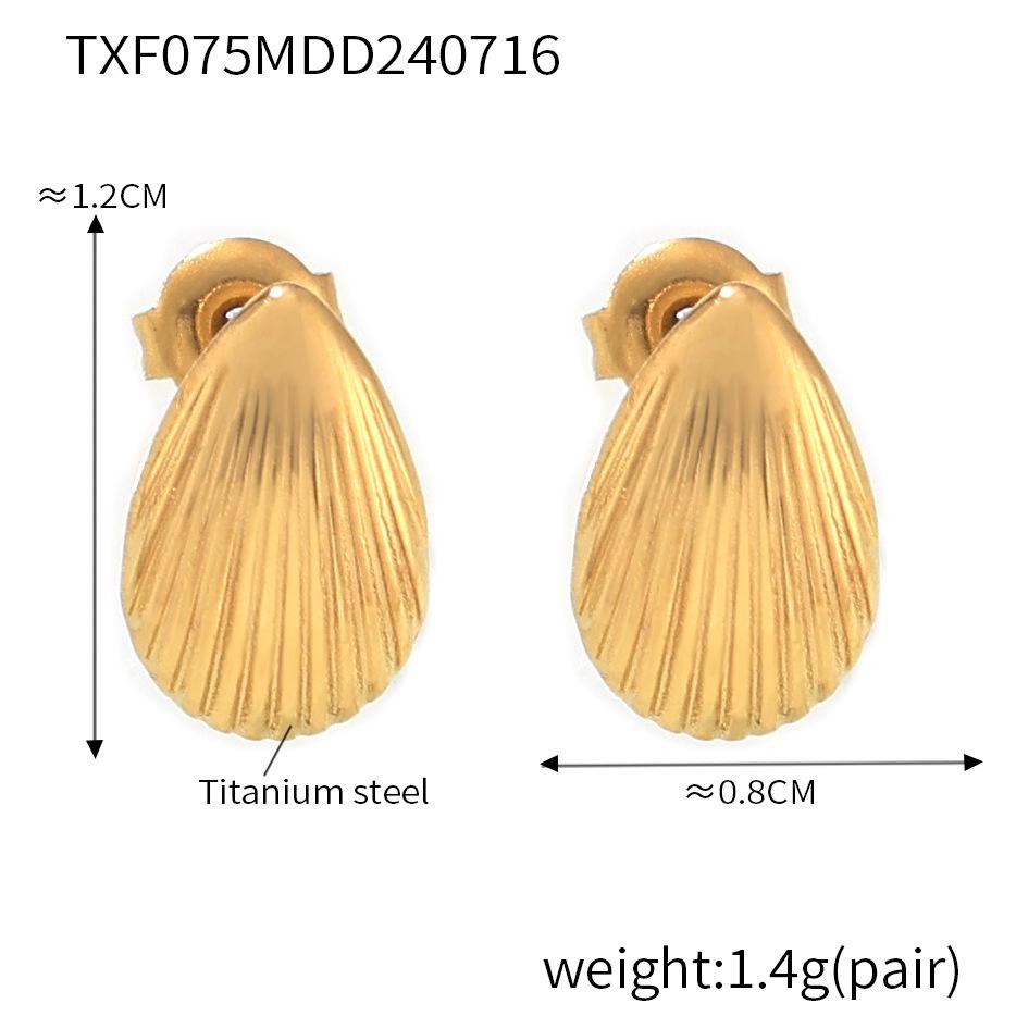 

Элегантный набор ожерелья-подвески и серег из синего кристалла в виде морской звезды и ракушки, титановая сталь с покрытием из 18-каратного золота