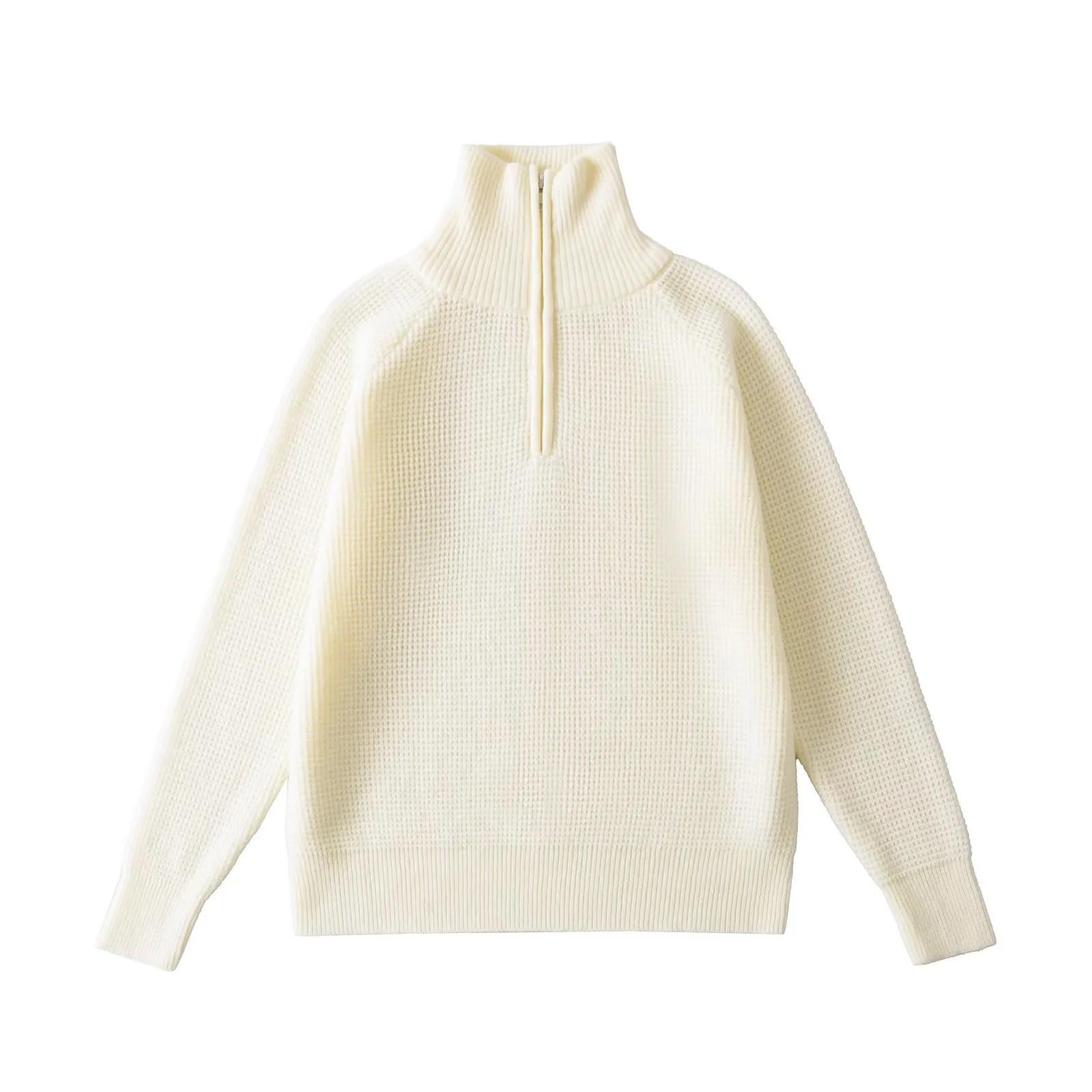 

Весна 2025 Свитшот с вафельной текстурой на молнии до середины груди и длинными рукавами в стиле «старые деньги» Small бежевый