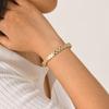 Zircon Square Open Bracelets CZ Stainless Steel Hinged Cuff Bangle Bracelet for Women Luxury Fashion Jewelry