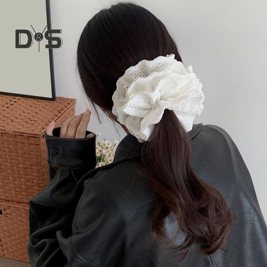 Damska Opaska do Włosów Czterowarstwowa Koronkowa Ozdoba Duża Opaska Jednolity Kolor Styl Francuski Gumka do Włosów Akcesoria do Włosów