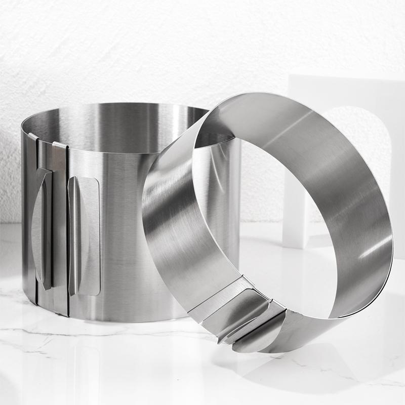 Cake Mold Ring Retractable Stainless Steel Adjustable Round Mousse Cake Ring Milk Bar Mold Cake Chocolate DIY Baking Mould Tool