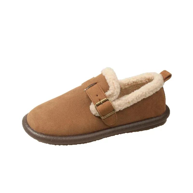 

Модные зимние женские туфли на плоской подошве Velevt Plus, новые теплые неглубокие зимние ботинки из флока для женщин, повседневная обувь для активного отдыха, женские ботильоны 37 хаки