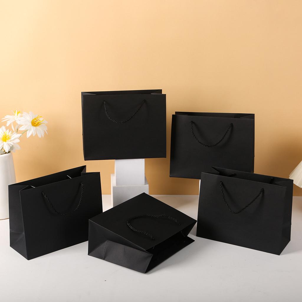 12pcs Elegant Paper Gift Bags with Handles Premium Packaging Bags for Clothing Boutique Shopping Wedding Party Gift Wrap