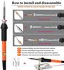 86-Piece Wood Burning Kit: 60W Adjustable Temperature Soldering Iron Set with Embossing, Carving, and Colored Pencils